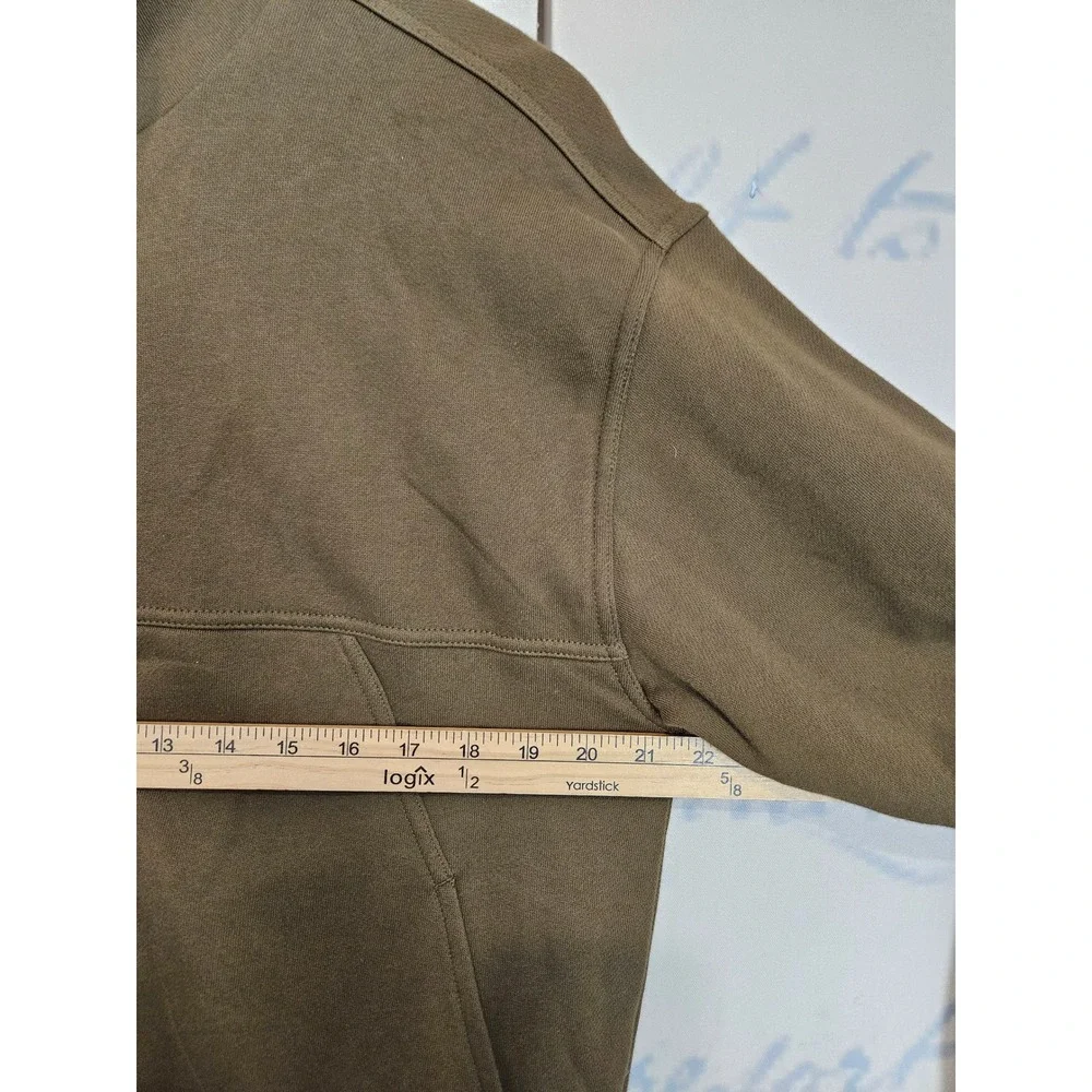 Banana Republic Full Zip Jacket M Olive Green Washed Mock Neck Cotton Heritage